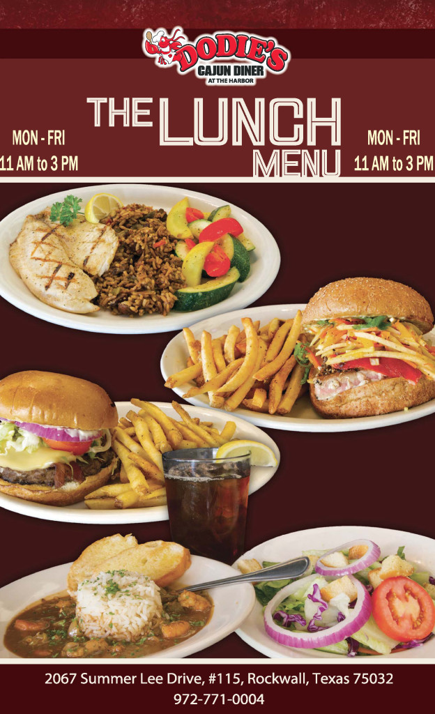 Dodie's At The Harbor Rockwall Lunch Menu Dodie's Cajun Diner at The